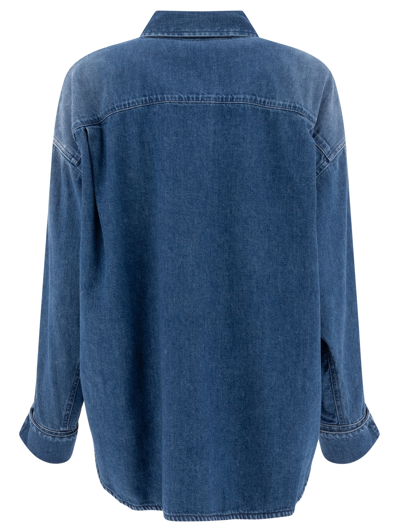 LOEWE Blue Draped shirt in denim